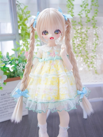 BJDドール用 ウィッグ 高温糸  編みウィッグ ピンク ブラウン ダークブラウン SD/MSDサイズ人形用