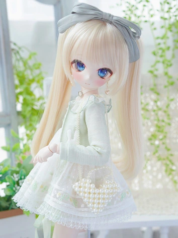 BJDドール用 ウィッグ ツインテール 高温糸 ゴールド ピンク ダークブラウン ブルー ブラウン SD/MSDサイズ人形用