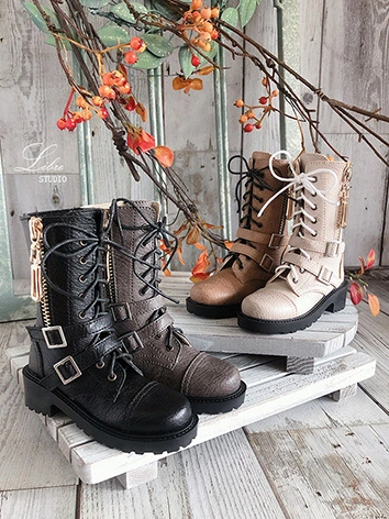 ドール用 ショートブーツ ブラック/グレー/ブラウン/ホワイト SD13/SD17サイズ人形用