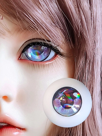 BJD ドール用 アクリルアイ レーザー 手作り パープル/グレー/レッド/グリーン/ブルー/オレンジ 10mm/12mm/14mm/16mm/18mm
