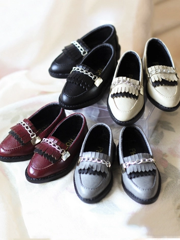 ドール お靴  ベージュ ワインレッド グレー ブラック MSD/MDDサイズ人形用