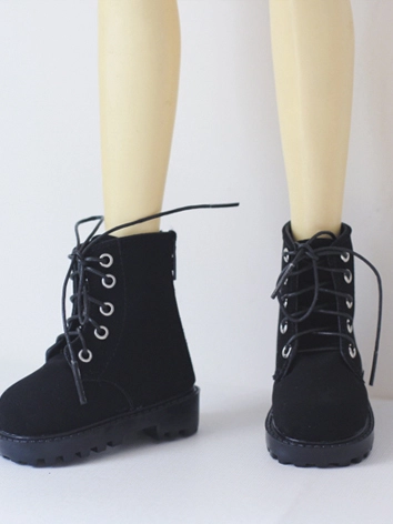 ドール お靴 ブーツ ブラック ライトイェロー SD/70cmサイズ人形通用