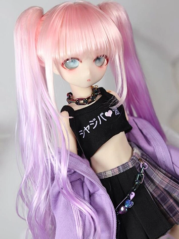 BJD DOLL ドール用 ウィッグ ロング ツインテール SDサイズ人形用