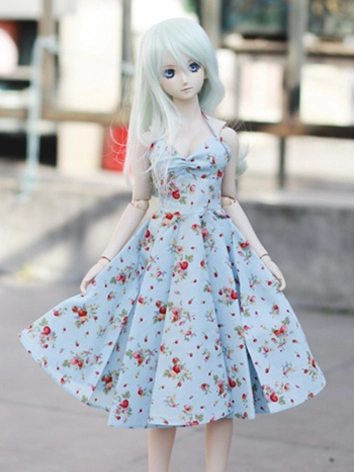 ドール用ワンピース ブルー ピンク SD167/SDサイズ通用