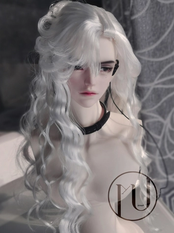 BJD ドール用 ウィッグ 5色選択可能 ロングパーマ ブラック ゴールド ホワイト MSD/小顔SD/SDサイズ人形用