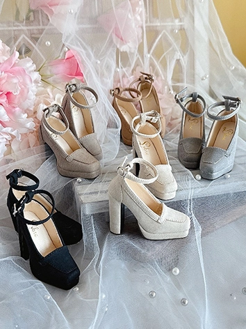 BJDドール用 ハイヒール お靴 ブラック/グレー/ブラウン/ベージュ/カーキ SD16/SDGRサイズ人形用