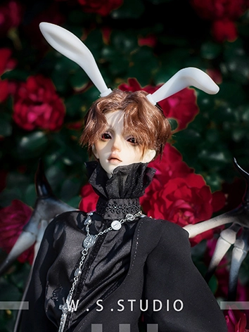 BJD ドール用【兎耳】樹脂 半透明/ホワイト/ブラック SD/MSD/YOSDサイズ用