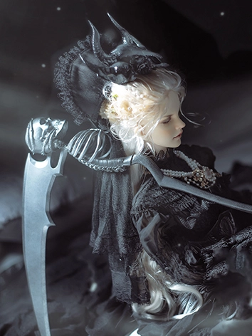 BJDドール用 武器道具【死神の鎌】ブラック/ホワイト SD/MSD/YOSDサイズ用