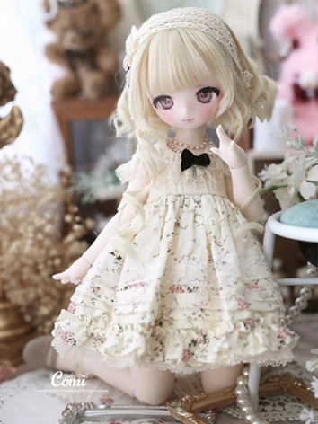 BJDドール用 衣装セット 5点セット ワンピース ピンク MSD/MDDサイズ人形通用