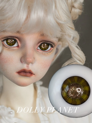 BJD球体関節人形用 グラスアイ ゴールド S-29  14/16mmサイズ