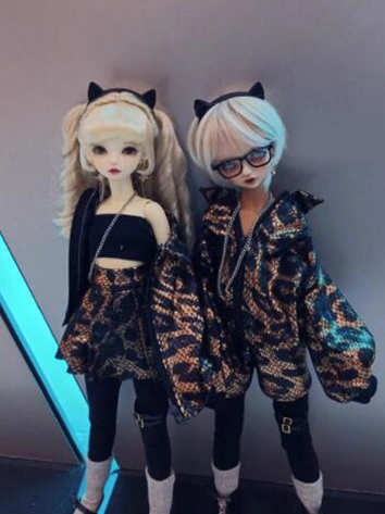 BJD DOLL ドール用 衣装6点セット 豹柄 MSD/MDDサイズ用
