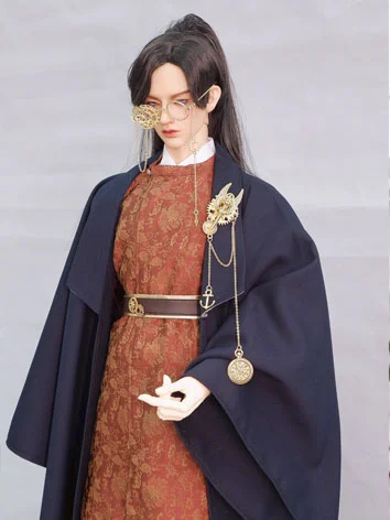 BJDドール用 時代服 punk風 男性用 7点セット ブラック 时光旅人~佛赤 70cm/SOOMIDサイズ用