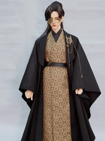 BJDドール用 時代服 punk風 男性用 ブラック 时光旅人~栾华 70cm/SOOMIDサイズ用