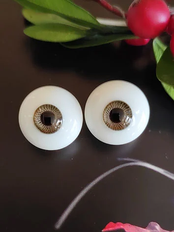 在庫アイ ブラウン系 14mm BJDドール用 グラスアイ