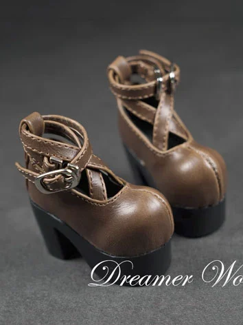 BJD DOLL ドール用 お靴  ハイヒール ブラウン MSDサイズ人形用