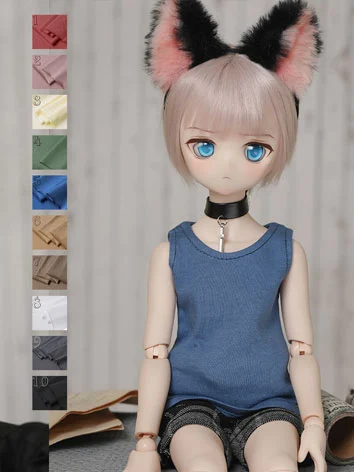 BJDドール用 チョッキ ブラック ホワイト グリーン ブルー レッド イェロー ベージュ グレーMSD/MDD/SD/70cmサイズ人形用