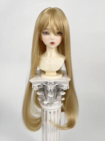 BJD ドール用 ロングウィッグ 柔らかい糸 ブラウン ゴールド ダークゴールド ブラック レッド 小顔SD/SDサイズ人形用
