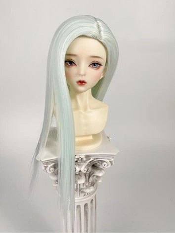 BJD ドール用 ロングウィッグ ストレート ゴールド/ブラウン/ブラック/ピンク/グレーピンク 小顔SD/SDサイズ人形用