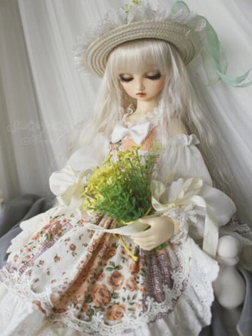 BJD ドール服 ワンピースセット【春の花】女の子用 SDサイズ人形用