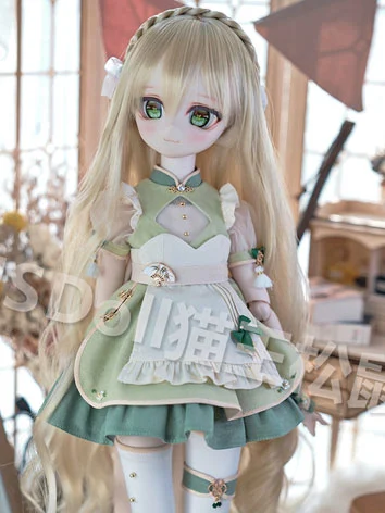 BJD DOLL ドール用 ウィッグ ロングパーマ ゴールド ピンク ブラウン 前髪 YOSD/MSD/小顔SD/SDサイズ人形用