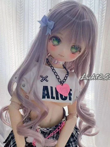 BJD ドール用 ウィッグ ロングパーマ NO.626 パープル SD/小顔SDサイズ/MSD/YOSDサイズ人形用
