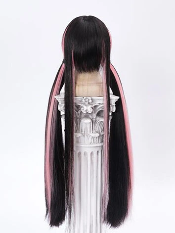BJD ドール用 ロングウィッグ ストレート 5色あり メッシュ ツインテール SDサイズ人形用