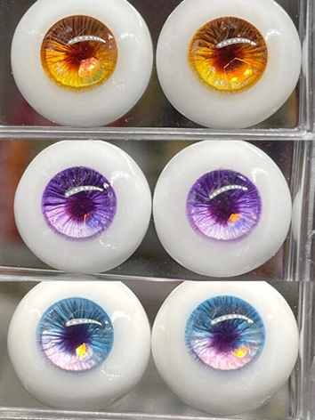 BJD DOLL ドール用 石膏アイ パープル/ブルー/オレンジ 10mm/12mm/14mm/16mm