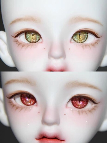 BJD DOLL ドール用 石膏アイ レッド/イエローグリーン 10mm/12mm/14mm/16mm/18mm