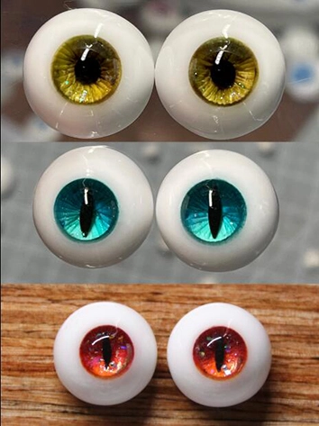 BJD DOLL ドール用 石膏アイ 獣瞳 ブルー/レッド/イエロー 10mm/12mm/14mm/16mm/18mm