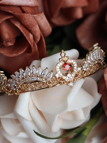 BJDドール用 飾り物 手作り クラウン 王冠 イエロー/ホワイト/ブルー/オレンジ/ピンク/パープル YOSD/MSD/SDサイズ人形通用