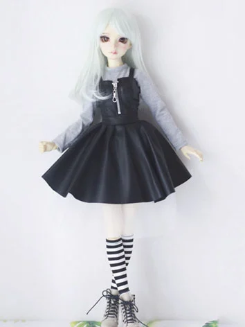 ドール用ワンピース 4点セット ブラック DD/SDサイズ通用