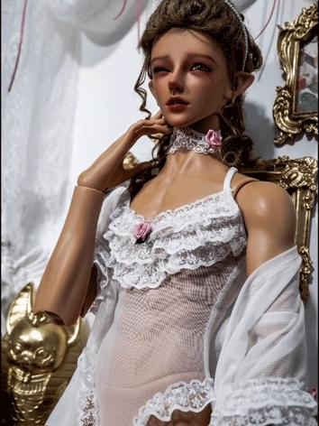 BJDドール用 部屋着 パジャマ ホワイトSD/68cm75cmサイズ人形用