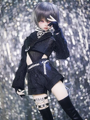 BJDドール用 衣装セット【星河】ブラック/ホワイト MSDサイズ人形用