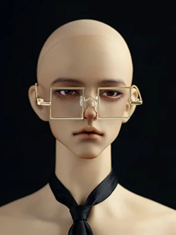 BJDドール用 メガネ眼鏡 ブラック シルバーゴールド 1/3サイズ用