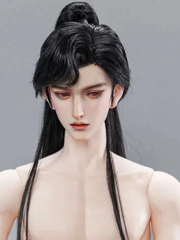 ドール用ウィッグ ポニーテール ゴールド ブラック SDサイズ人形用 BJD DOLL