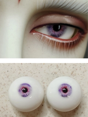 ドール用アイ レジン石膏アイ 三白眼 ブルー系/紫系 12mm/14mm/16mm/18mmサイズ用 BJD