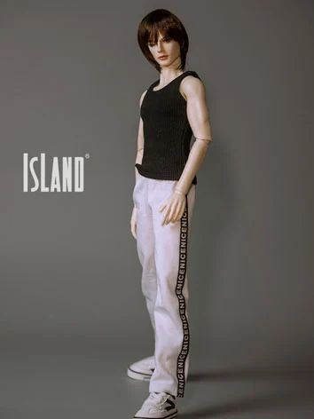 BJD ドール衣装セット 2点 チョッキ ズボン ブラック ホワイト MSDサイズ用