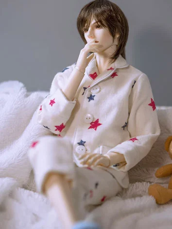 BJD ドール用部屋着 パジャマ 星柄 MSDサイズ用