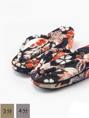 下駄 和服用 ブラック 灯草 MSD/SDサイズ人形用 BJD DOLL ドール用