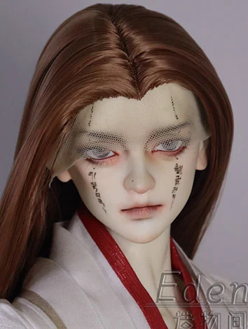 富士額ウィッグ ワインレッド ホワイト ゴールド ブラウン ブラック SD/小顔SD/MSDサイズ人形用 BJDドール用