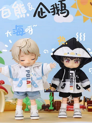 オビツ服 ドール 人形 アウトフィット ブラック 11cm OB11 1/12サイズ