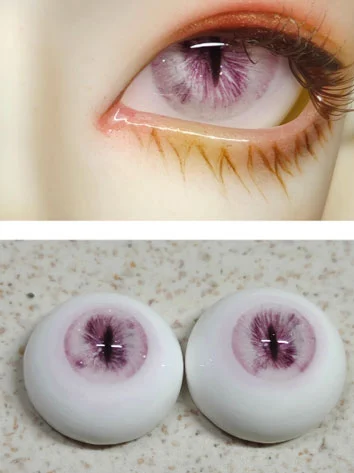 ドール用アイ レジン石膏アイ 三白眼 ピンク 12mm/14mm/16mm/18mmサイズ用 BJD