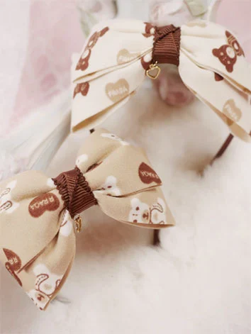 ドール用カチューシャ 髪飾り ベージュ  SD/MSD/blytheサイズ人形用 BJD