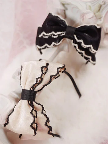 ドール用カチューシャ 髪飾り ベージュ/ブラック SD/MSDサイズ人形用 BJD