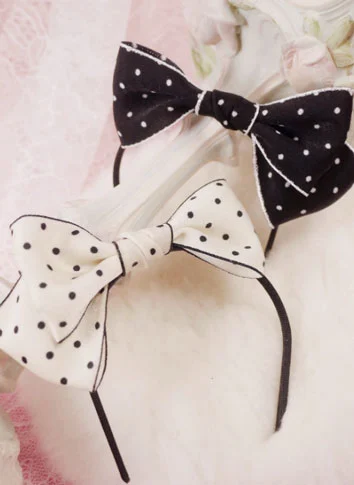 ドール用カチューシャ 髪飾り ベージュ/ブラック SD/MSDサイズ人形用 BJD