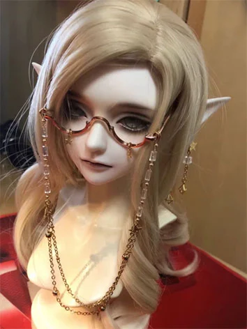 BJDドール用 メガネ眼鏡 ゴールド SD/小顔SD/幼SDサイズ用