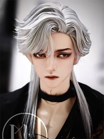 ドール用ウィッグ 高温糸 ミディアムタイプ ブラック/シルバー/ゴールド/ブラウン MSD/小顔SD/SDサイズ用 BJD ドール用