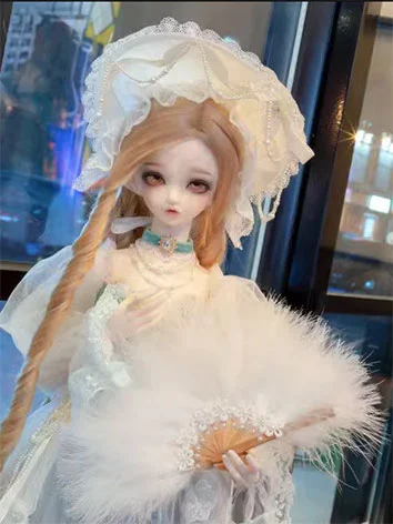 ドール用扇子 アクセサリー 羽扇子 ブラック/ホワイト SD/MSDサイズ 球体関節人形 BJD
