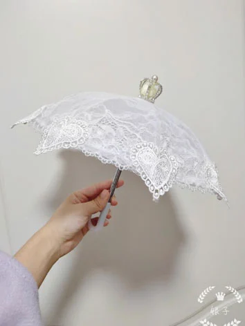 ドール用傘 レース 人形用傘 ホワイト MSD/SDサイズ人形通用 撮影道具 bjd