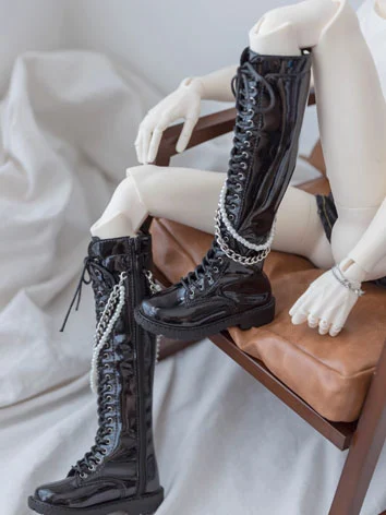 ドール用お靴 ブーツ ブラック MSD/70cmサイズ人形用 球体関節人形用 BJD